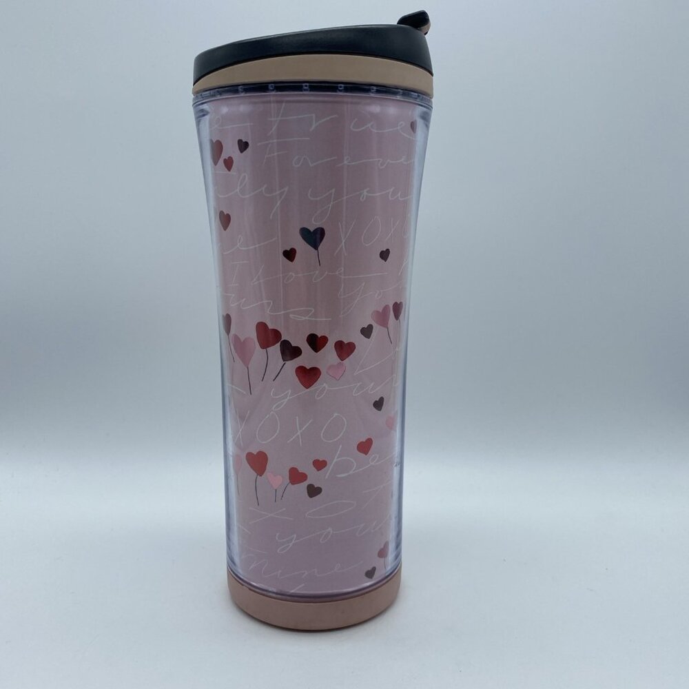 Valentines Day 2009 Pink Red Hearts Starbucks 16oz Travel Coffee Tumbler - Picture 4 of 16